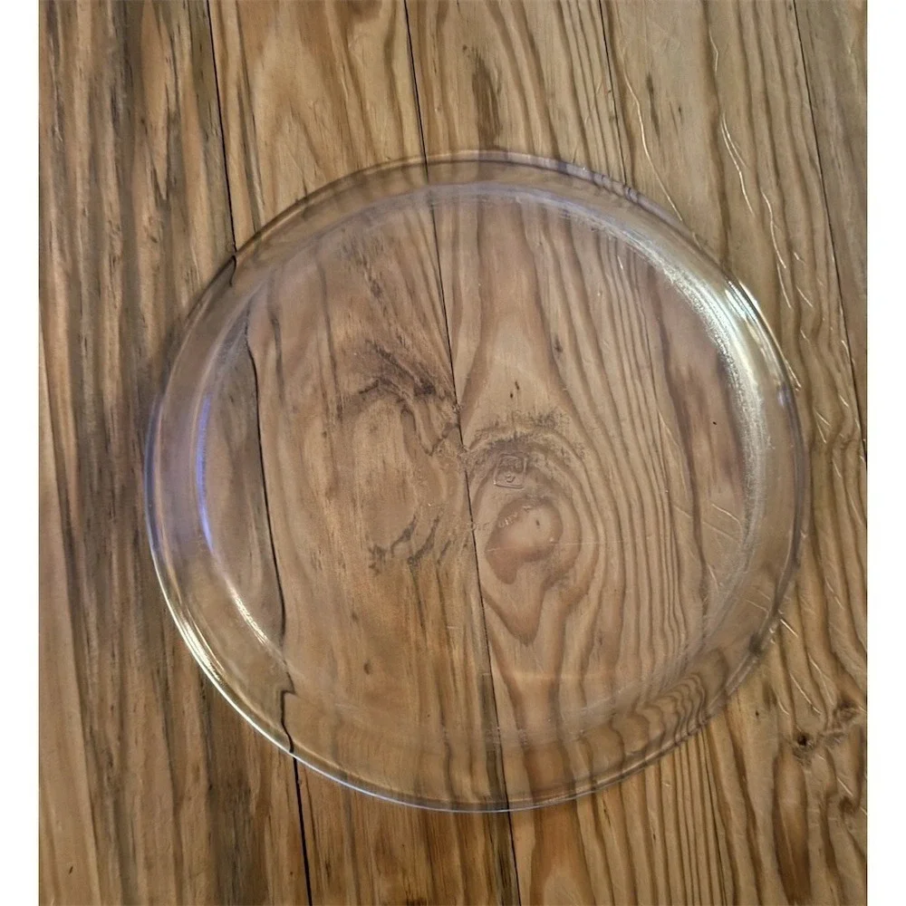Vintage Pyrex Pie Plate Dish Clear Glass Round 9in Fluted Rim‎ Ovenware